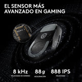 Logitech G PRO X SUPERLIGHT 2, Ratón inalámbrico para gamingratón Pro-Grade de 60 g con 5 botones programables, sensor de 44 000 DPI, velocidad de respuesta de 8 kHz, carga USB-C para PC/Mac - Negro
