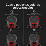 HyperX Quadcast 2 - Micrófono USB para gaming, streaming, podcast, cuatro patrones polares, controles, LED, antivibración, para PC, PS4, PS5 y Mac, Negro y Rojo