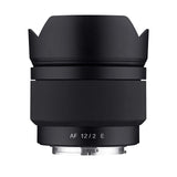 Samyang Lente de Enfoque automático Ultra Gran Angular de 12 mm F2.0 AF para Sony E Mount (SYIO12AF-E) Negro