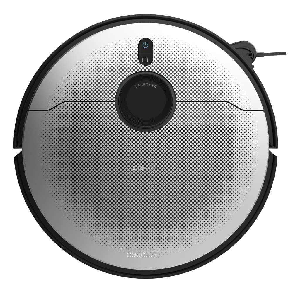 Cecotec Robot Aspirador con Base Autovaciado e IA Conga X100. Láser e Inteligencia Artificial con Cámara, Motor Succión 20000Pa, Mopas Giratorias Elevables, Cepillo Lateral y Mopa Derecha Extensibles