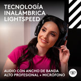 Logitech G Astro A50 LIGHTSPEED para gaming Auriculares inalámbricos + estación base (Gen 5), PRO-G GRAPHENE, cambio entre 3 sistemas, USB-C a Xbox, PS5, PC/Mac o Nintendo Switch, Bluetooth - Negro