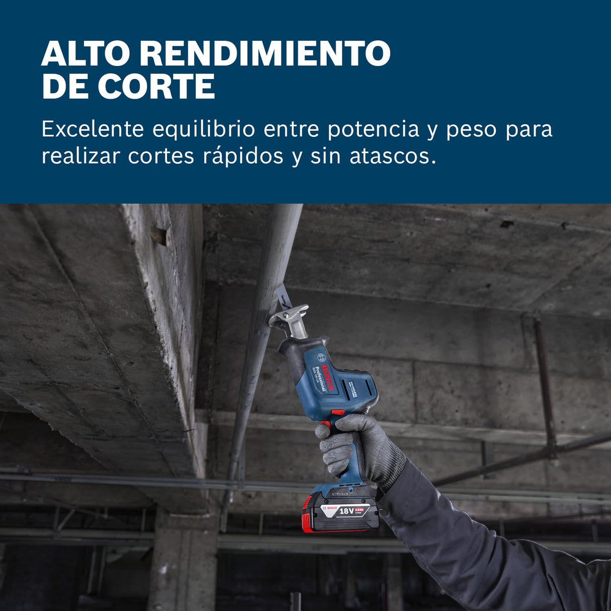 Bosch Professional 18V System Sierra Sable a Batería GSA 18V-24 (incl. hoja de sierra S922EF, S2345X)