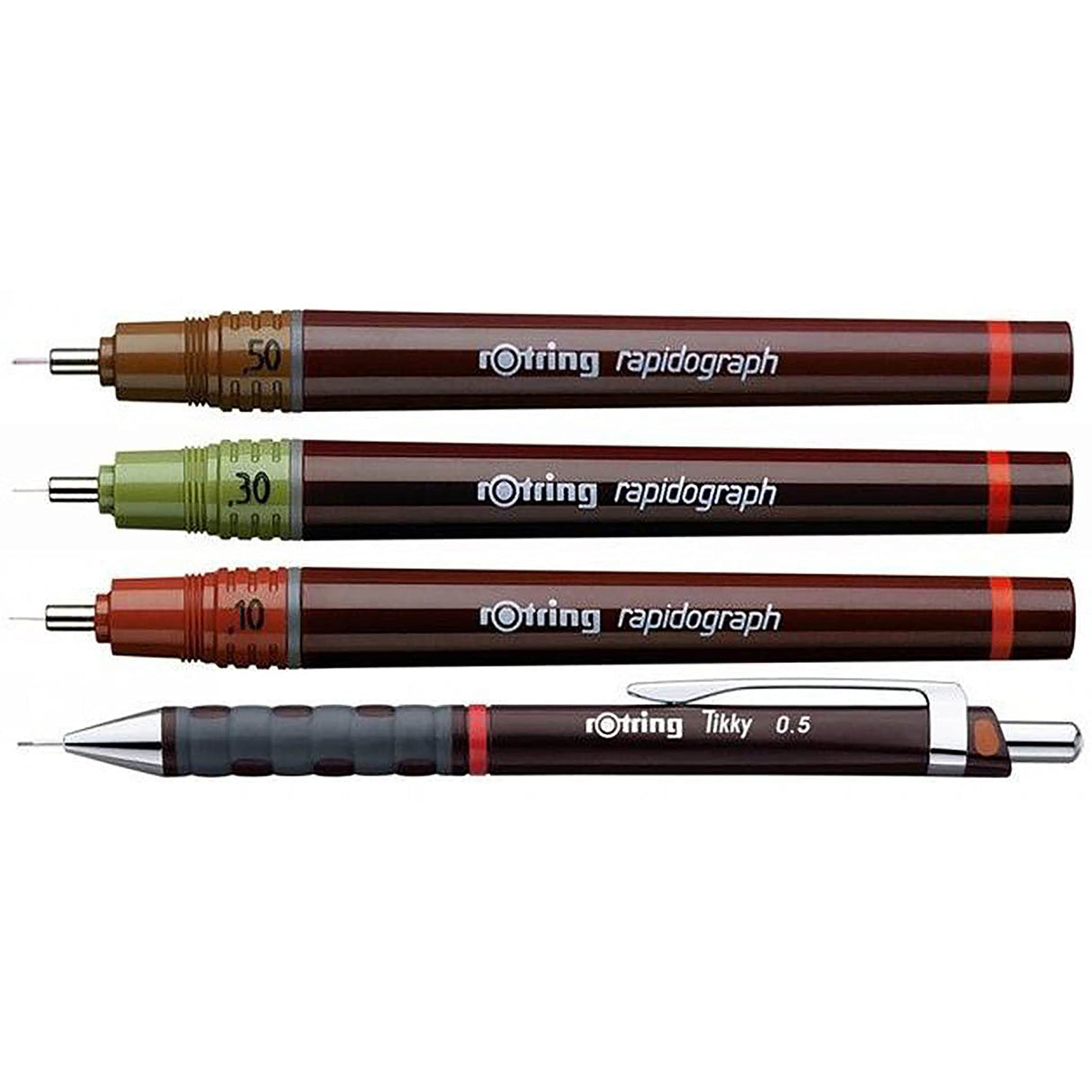 Rotring Isograph Master Set - Set de geometría (0.1 mm, 0.3 mm, 0.5 mm)
