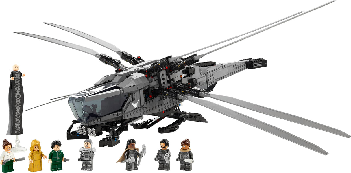 LEGO 10327 Icons Dune: Atreides Royal Ornithopter, Maqueta para Adultos, Artículo de Coleccionista, Regalo para Cinéfilos a Partir de 18 Años, 8 Minifiguras: Paul Atreides, Chani, Barón Harkonnen