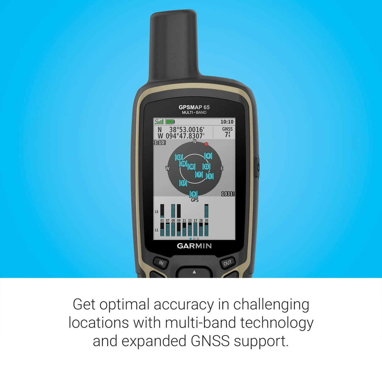 Garmin GPSMAP 65 - GPS de Mano Resistente con sensores de navegación y mapas TopoActive de Europa
