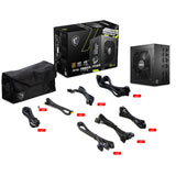 MSI mag 850W Fuente de alimentación 80 Plus Gold - ATX 3.0 PCIe 5.0 Ready - 12VHPWR [mag A850GL PCIE5]