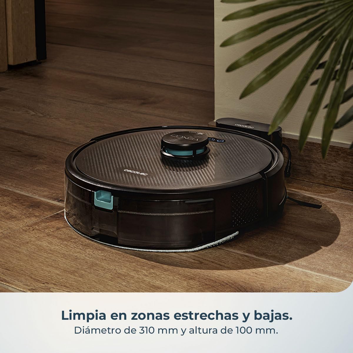 Cecotec Robot Aspirador con Navegación Giroscópica y App Conga M50 X-Treme. 7000Pa, Barre, Aspira, Friega y Pasa la Mopa, Autonomía 160mins, Sensores Anticaídas, Cepillo Multifunción, TotalSurface