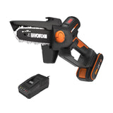 WORX | WG325E | Mini motosierra de poda | motor sin escobillas | PowerShare | Espada 12 cm