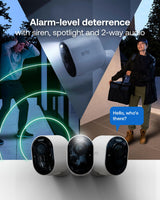 Arlo Ultra 2 Camara de Vigilancia WiFi Exterior 4K, Camara de Vigilancia WiFi Interior, Sensor de Movimiento, Alarmas Para Casa, Requiere Smart Hub Que Se Vende Por Separado, Cámara Adicional, Blanca