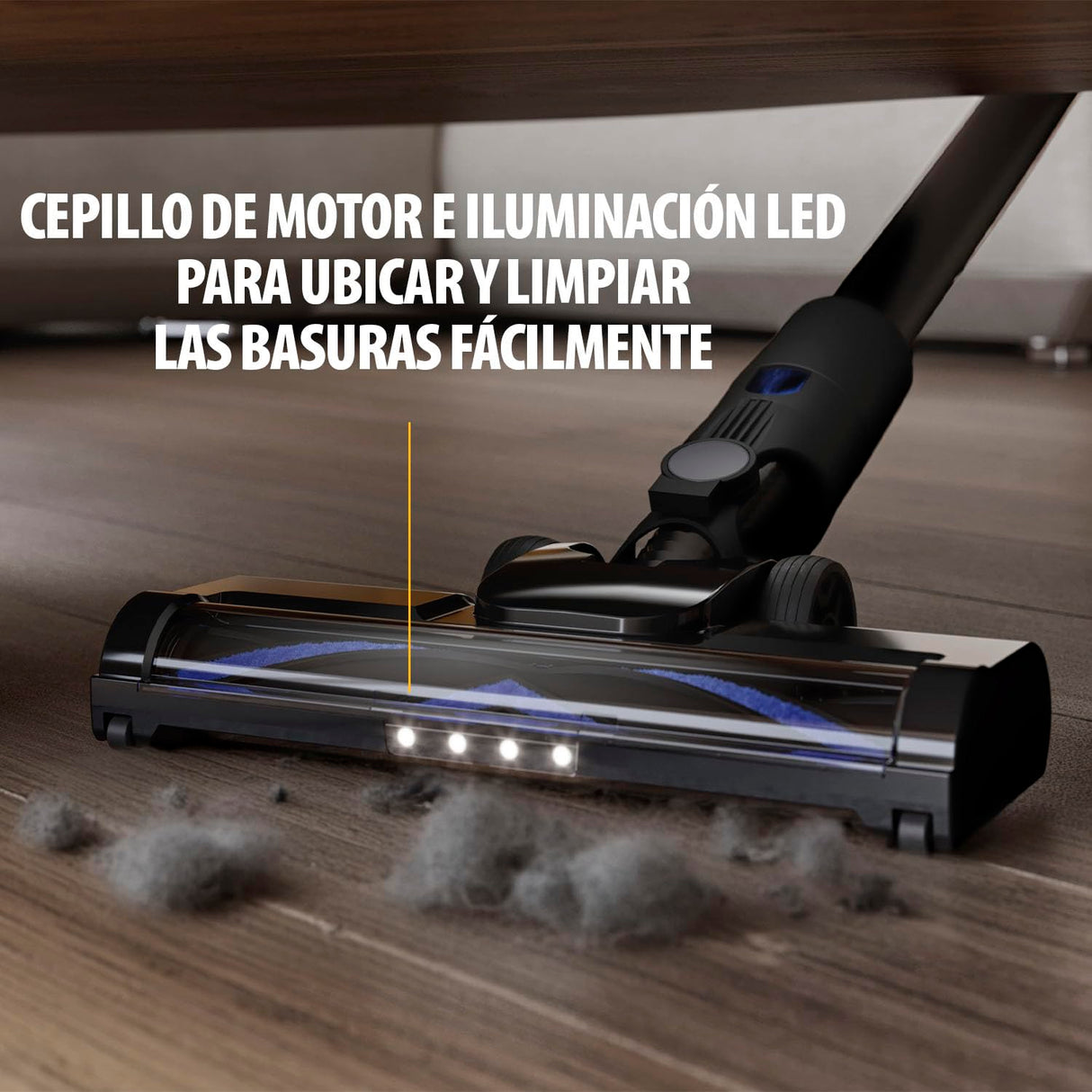 Tristar Aspiradora Escoba Inalámbrica, 2-en-1, Motor BLDC, 250W, 23 kPa Succión, 40 Min Autonomía, Luz LED, Filtro HEPA, Depósito 800 ml, SZ-2390