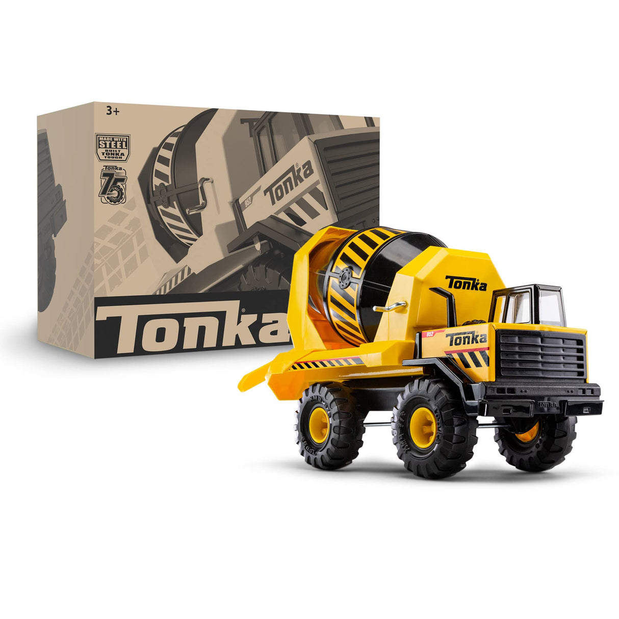 Steel Classics Gran hormigonera, Tonka, juguete de construcción., vehículos de juguete para el juego creativo, desarrollo de las habilidades motrices, regalo para niños y niñas partir de 3 años