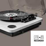 Energy Sistem Blackspin – Tocadiscos (10W, vinilos, RCA, Puerto USB, Bluetooth, Bluetooth out) (White)