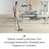 Dyson V8 Advanced™ Aspiradora sin Cable – 130 AW, 40 min de autonomía, Cepillo Motorbar con tecnología antienredos, Accesorio multifunción rinconera, Puerto de Carga, Plata/Níquel