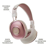 Marley House of Positive Vibration Frequency Auriculares Inalámbricos Over Ear - Auriculares Bluetooth, 34 Horas de Reproducción, Micrófono, Aislamiento de Ruido, Materiales Sostenibles, Cobre