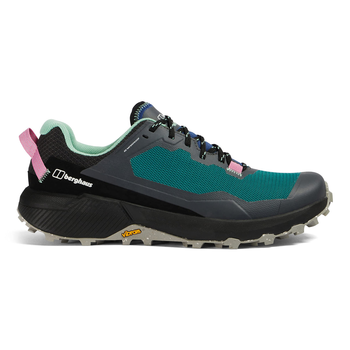 Berghaus Zapatos Revolute Active para Mujer, Negro/Turquesa, 38
