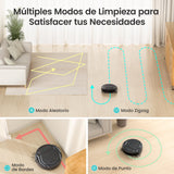 LEFANT Robot Aspirador 2200Pa, Aspirador Robot Autonomía de 120 Min, WiFi/App/Alexa, Sensor de Anticolisión/Caída Navegación Inteligente, Delgado y Silencioso, 6 Modos de Limpieza M210 Pro