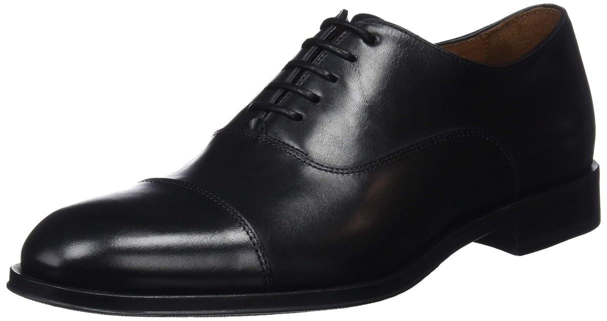 Lottusse L6965, Zapatos Oxford Puntera Recta Hombre, Negro (Ebony Negro), 44 EU