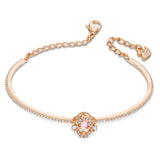 Swarovski Brazalete Una, Trébol, Rosa, Baño tono oro rosa