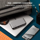 Belkin Base Dock Thunderbolt 3 con Cable Integrado Thunderbolt 3 para Ordenadores Mac OS y Windows con USB-C, Gris