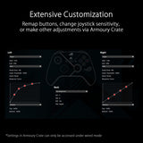 ASUS ROG Raikiri PRO - Mando con licencia oficial Xbox, pantalla OLED, conectividad triple, botones configurables, 4 botones traseros, joystick ajustable, ESS DAC, compatible con PC, Xbox y ROG Ally