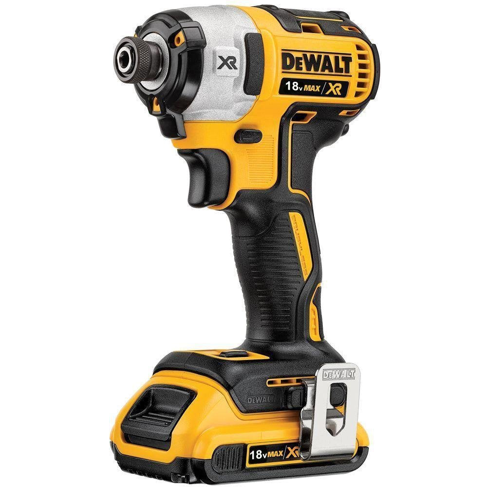 DEWALT DCF887D2-QW - Atornillador Impacto sin Escobillas XR 18 V, 2.0 Ah, 205 Nm, 3 Velocidades, Motor sin Escobillas, Luz LED Triple, Incluye 2 Baterías, Cargador Multivoltaje y Maletín de Transporte