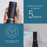 Panasonic Series 800 Irrigador Bucal Ultrasónico EW-DJ86-K503, Irrigador Dental, 200 ml, 1 Boquilla Ultrasónica y 1 Boquilla de Ortodoncia, 5 Ajustes de Presión, Accesorio De Viaje, USB-C, Negro
