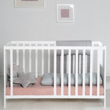 roba Cuna Colecho 60 x 120 cm, 2en1, Convertible en Cama de Bebé Independiente, Ajustable en Altura, 5 Barrotes Desmontables, Madera Blanca