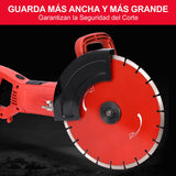 HYCHIKA 3200W Sierra Eléctrica para Hormigón, 305mm Cortador de Sierra Circular con Motor de 4300RPM, Rozadora Pared Incluye Línea de Agua y Bomba, para Piedra Ladrillo Madera