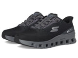 Skechers Arch Fit Glide-Step Pro, Zapatillas Hombre, Black Knit/Charcoal PU, 44 EU