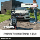 Powerplus Hidrolimpiadora Eléctrica POWXG90421 - Limpiadora de Terrazas de 2200 W, 170 Bares y 50 °C - con Manguera de 8 m y Accesorios Incluidos