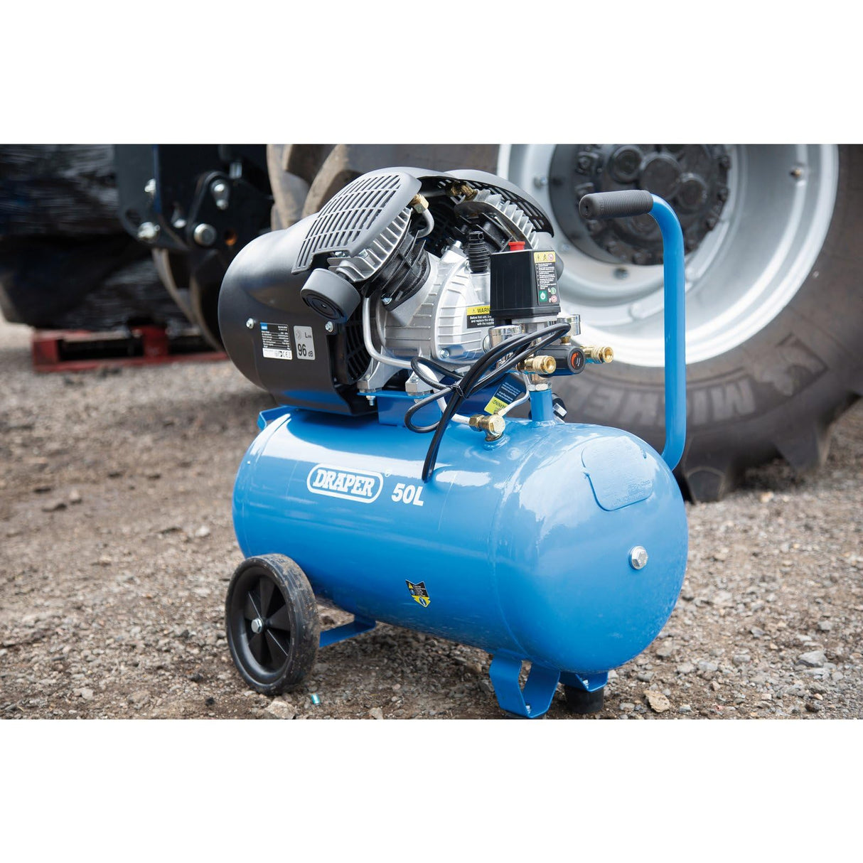 Draper DA50/412tv 50L 230 V 3.0 hp compresor de aire, Azul
