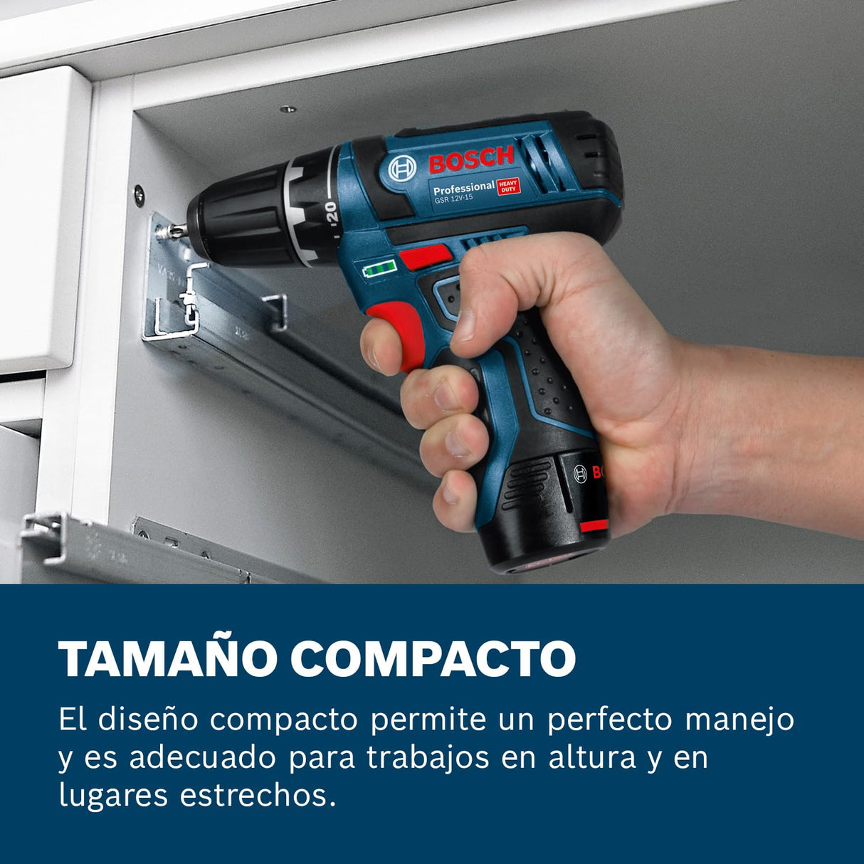Bosch Professional 12V System GSR 12V-15 - Atornillador a batería (30 Nm, set 39 accesorios, 1 batería x 2.0 Ah, 1 batería x 4.0 Ah, en maletín de lona)