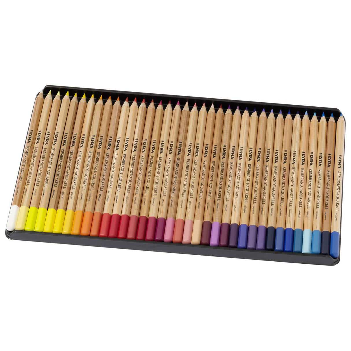 LYRA Rembrandt Aquarell, Lápices de Colores Acuarelables para Bellas Artes, hexagonal, Estuche de Metal, colores surtidos, 72 unidades