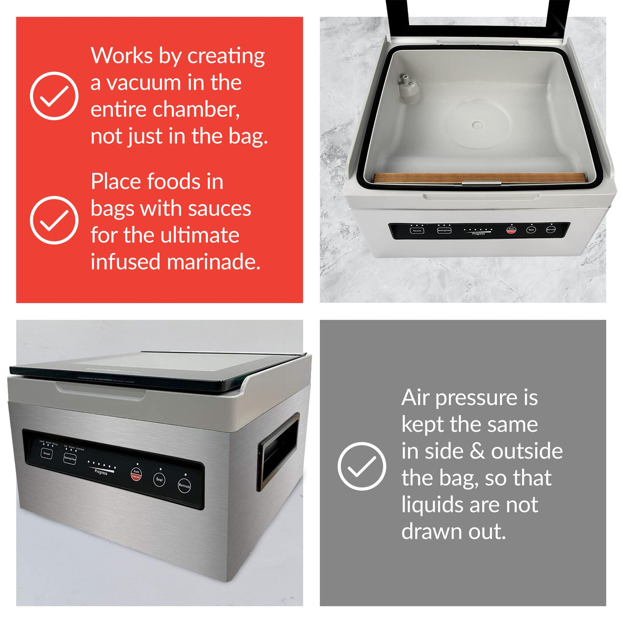 Sous Vide Tools IV3.0 Chamber Vacuum Sealer, black and silver