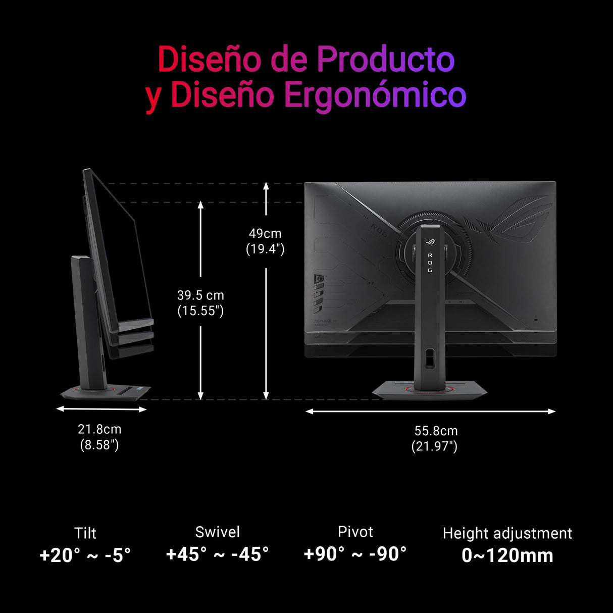 ASUS ROG Strix XG259CS - Monitor Gaming USB Tipo-C de 24.5 Pulgadas, 1920x1080, 180Hz, 1ms (GTG), Fast IPS, ELMB Sync, G-Sync, Soporte para trípode, DisplayWidget Center