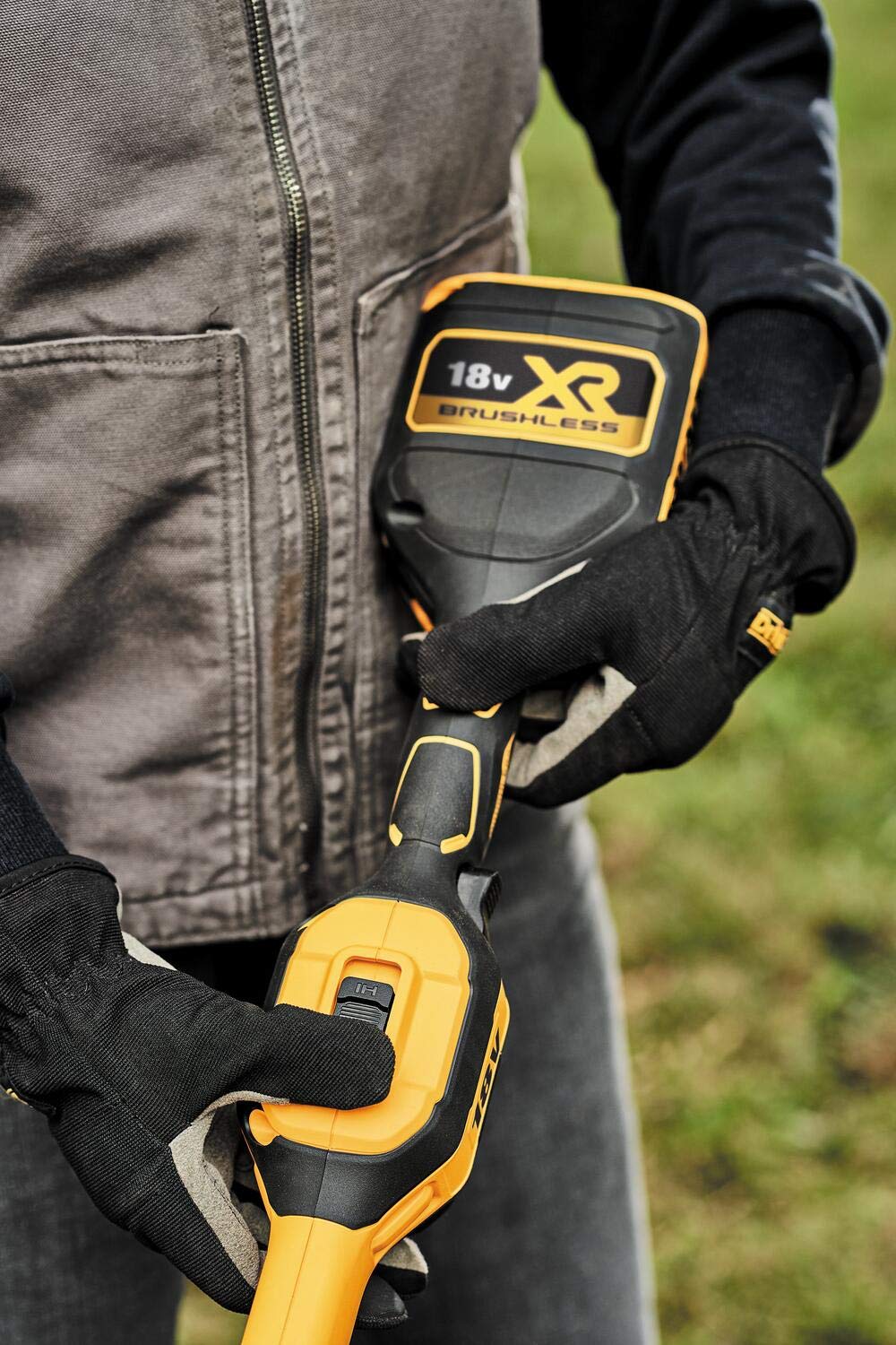DEWALT DCMST561P1-QW - Corta Bordes sin escobillas XR 18V 36cm Mango Plegable con 1 batería Li-Ion 5,0Ah