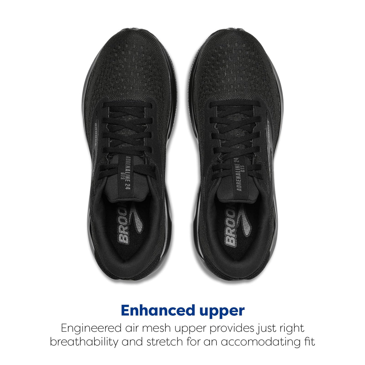 BROOKS Adrenaline GTS 24, Sneaker Hombre, Negro/Negro/Ébano, 44 EU