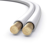 PureLink cable de altavoz cable de altavoz OFC 2x4,00mm² 0,20mm, 50,0m, cable de cobre puro para recintos de alta fidelidad subwoofers, cable de audio con etiquetado de polaridad, blanco