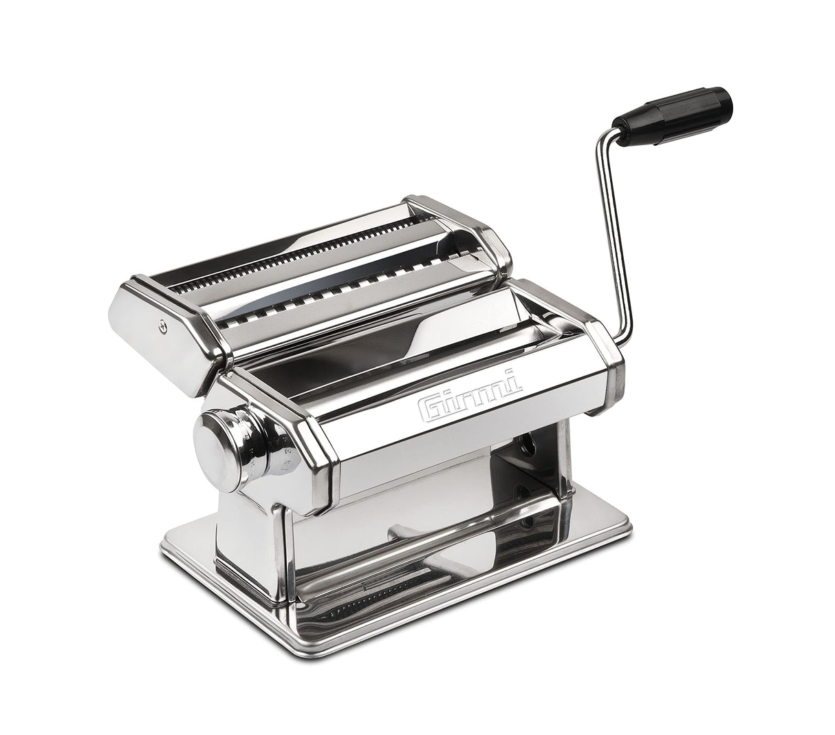 Girmi IM91 Máquina de pasta eléctrica, 90 W, Cuerpo en Acero Inoxidable, 2 velocidades y Pulse, 2 accesorios intercambiables, 5 formatos de pasta, Blanco