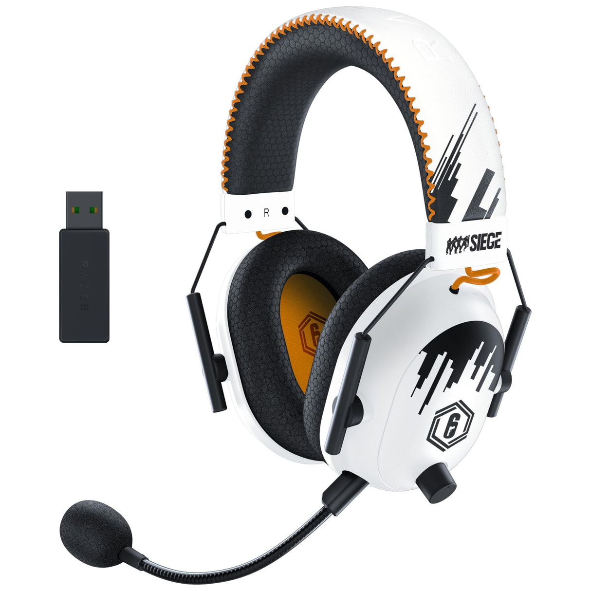 Razer BlackShark V2 Pro - Auriculares Inalámbricos para Esports (Diafragmas de Titanio de 50 mm TriForce, Micrófono Supercardioide HyperClear, Cancelación Pasiva de Ruido Avanzada) Rainbow Six Siege