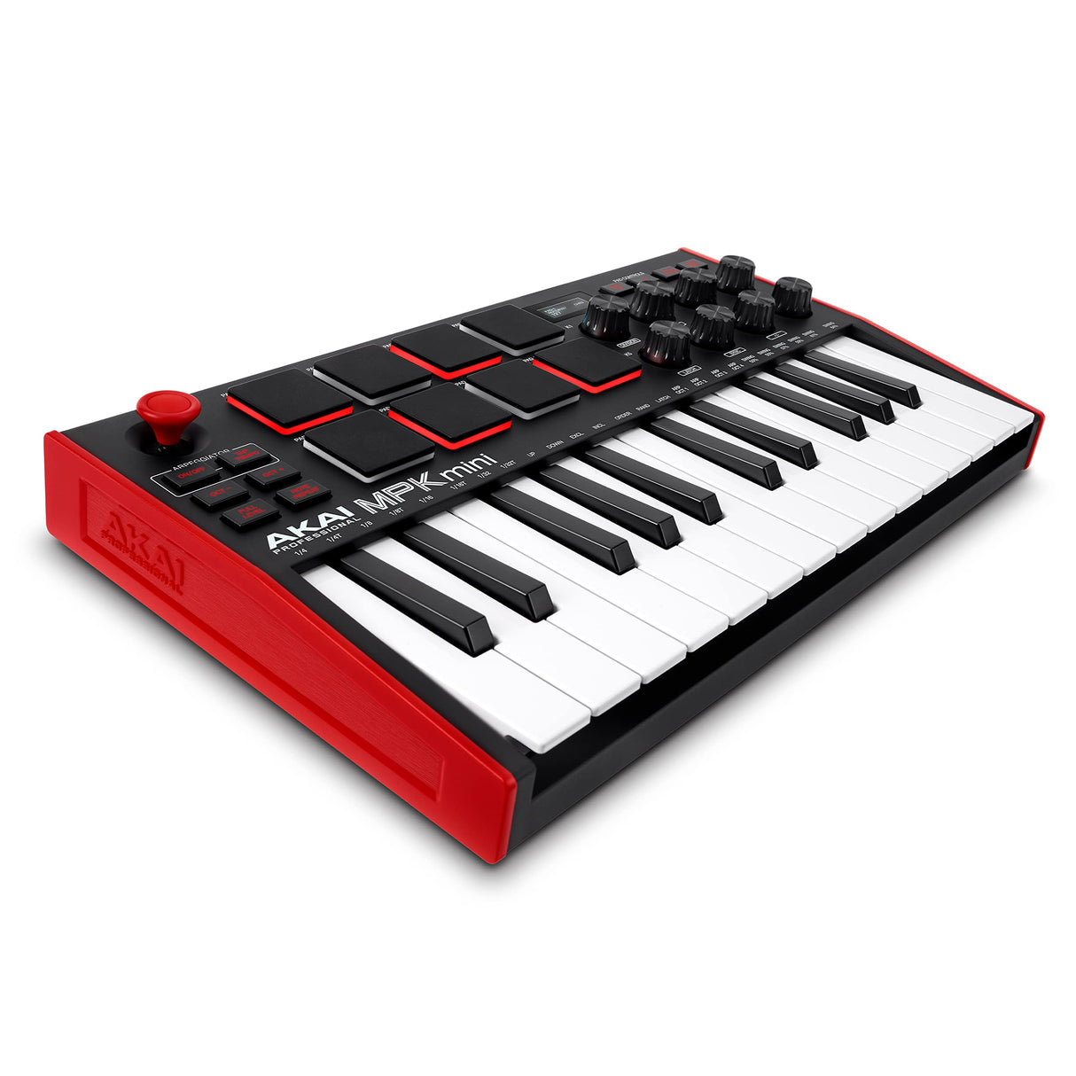 Akai Professional MPK Mini MK3 - Teclado Controlador MIDI USB de 25 Teclas con 8 Drum Pads, 8 Perillas, Software de Producción Musical y Native Instruments Sound Package (NKS Integration)