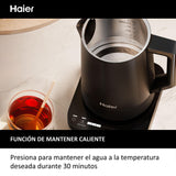 HAIER Hervidor de Acero Inoxidable, Ahorro de Energía, 7 Ajustes de Temperatura, Función Mantener Caliente, Hervir para una Taza, 1.7L, 2200W [I-Master Series 5]