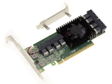 KALEA-INFORMATIQUE Tarjeta PCIe 3.0 x16 para 8 SSD U.2 NVMe (U2 NGFF) u 8 Puertos PCIe x4. Tarjeta de conmutación multihost. Chipset PLX PEX 8749 de Alto y bajo Perfil.