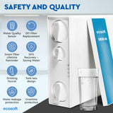Ecosoft CROSS 60 Ósmosis Inversa Compacto | Flujo Directo de 1 L/min | Tecnología Ecológica de Ahorro de Agua | Pantalla Inteligente | Sustitución de Cartuchos DIY