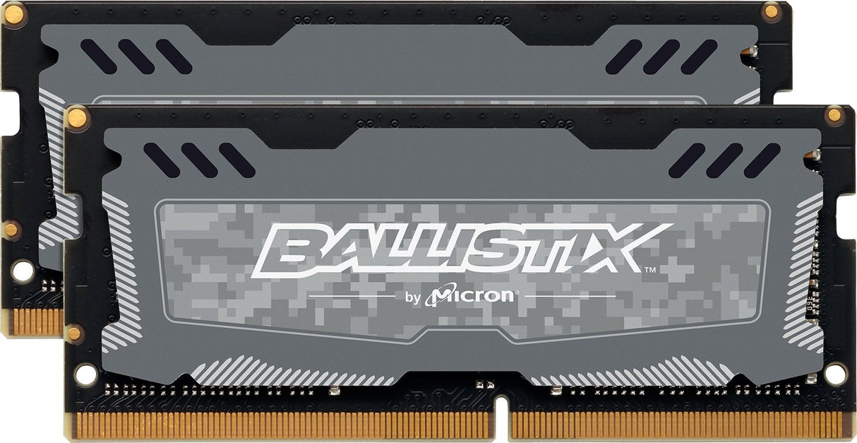Ballistix Sport LT BLS2K16G4S240FSD - Kit de memoria RAM de 32GB (16GB x2, DDR4, 2400 MT/s, PC4-19200, CL16, Dual Rank x8, SODIMM, 260-Pin) gris