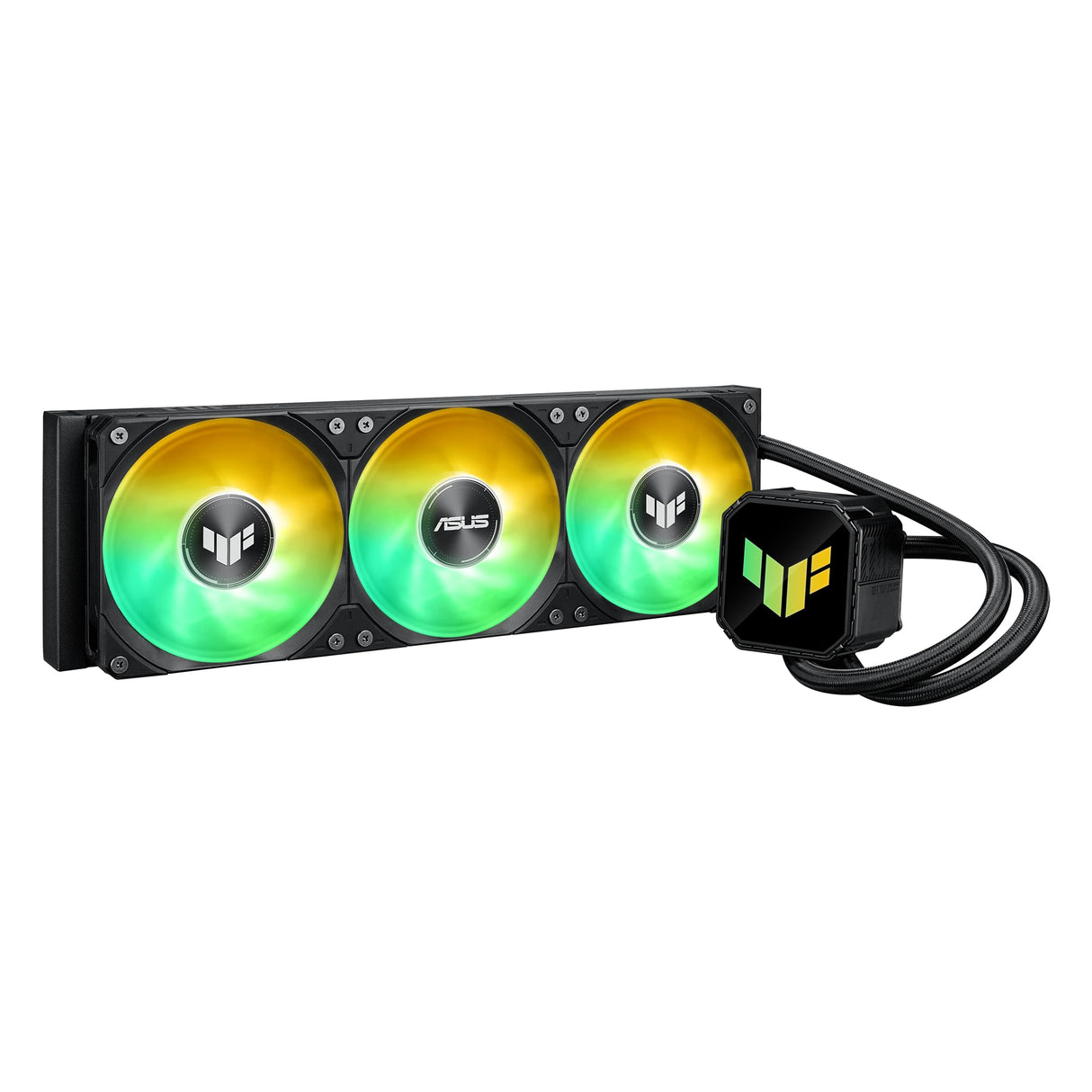 ASUS TUF Gaming LC III 360 ARGB - Refrigerador líquido para CPU todo en uno (ventilador triple integrado preinstalado, mangueras de 400 mm, Intel LGA 1851, 1700, 1200 y AMD AM5, AM4, iluminación Aura