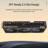 ASUS ProArt - Tarjeta gráfica Nvidia GeForce RTX 5070 Ti OC Edition, 16 GB GDDR7, 256 bits, PCIe 5.0, 2,5 Ranuras, 1 HDMI 2.1, 3 DisplayPort 2.1, USB-C, GPU Tweak III, Negro, PROART-RTX5070TI-O16G