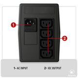 Atlantis Land OnePower PX1100 sistema de alimentación ininterrumpida (UPS) 1100 VA 4 salidas AC - Fuente de alimentación continua (UPS) (1100 VA, 550 W, 162 V, 268 V, 220 V, 220 V)