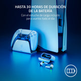 Razer Hammerhead HyperSpeed - Auriculares Gaming Inalámbricos Multiplataparama con Licencia para PlayStation (HyperSpeed Wireless, Cancelación Activa del Ruido) Blanco