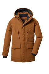 killtec Niños Parka funcional/parka impermeable con capucha KOW 378 BYS PRK, braun, 164, 42171-000